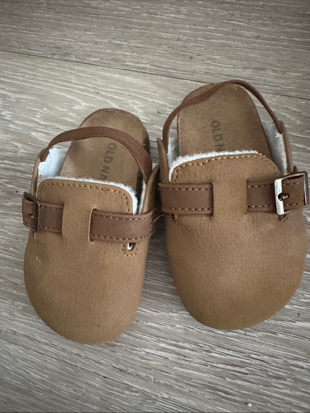 Old Navy Toddler Tan Faux-Suede Slip-On Buckle Shoes
